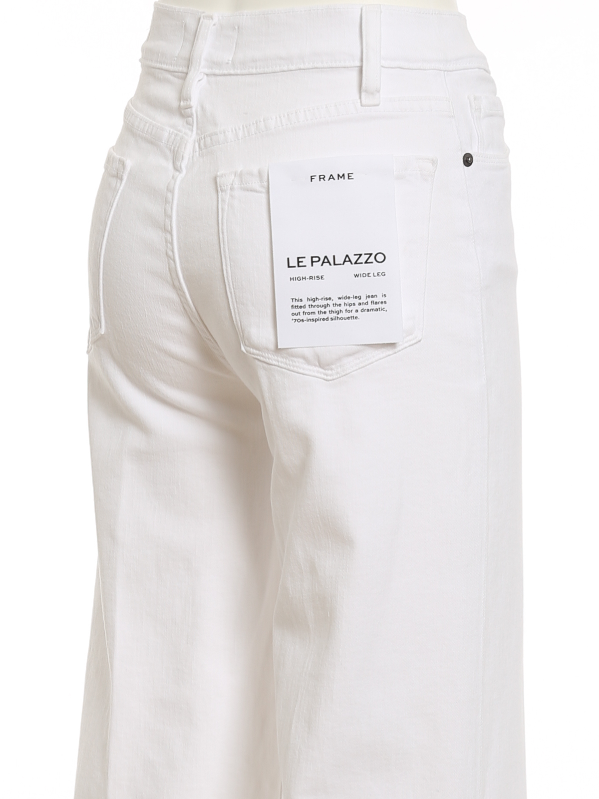 Shop Frame Le Palazzo Jeans In Blanco