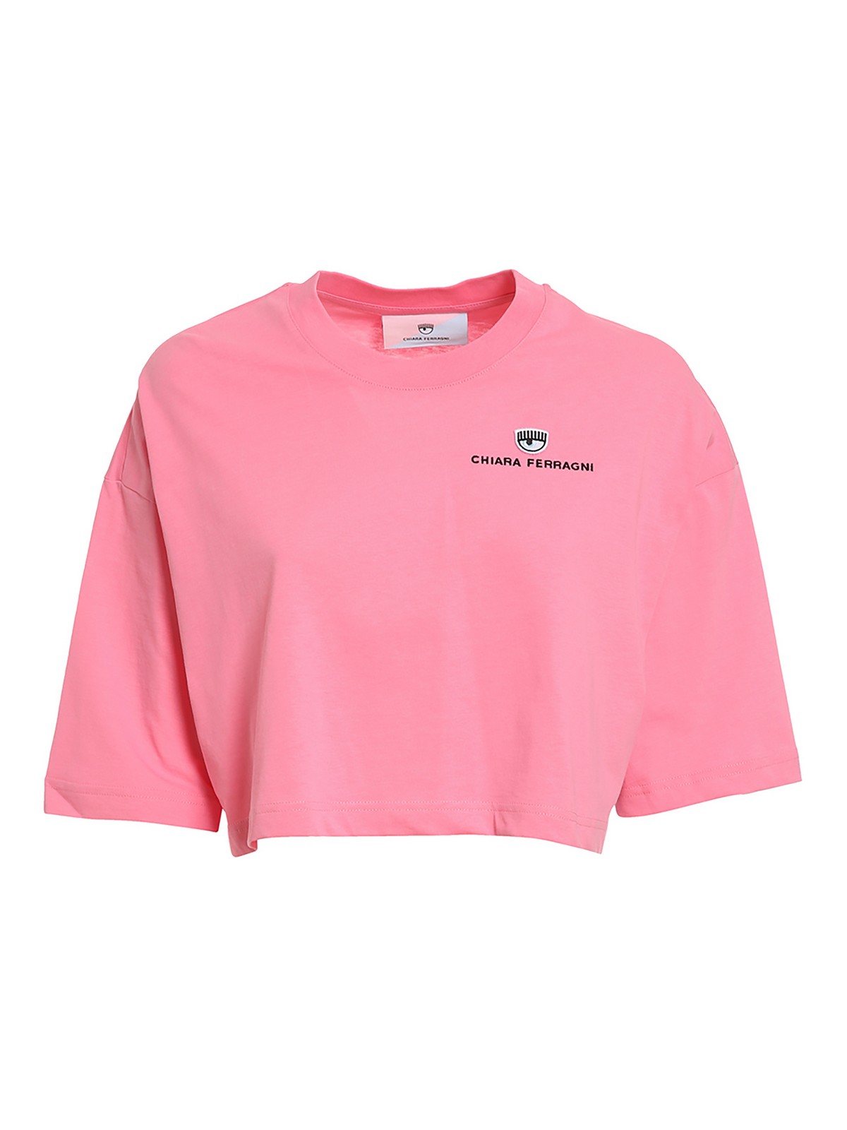 Shop Chiara Ferragni Crop T-shirt In Pink