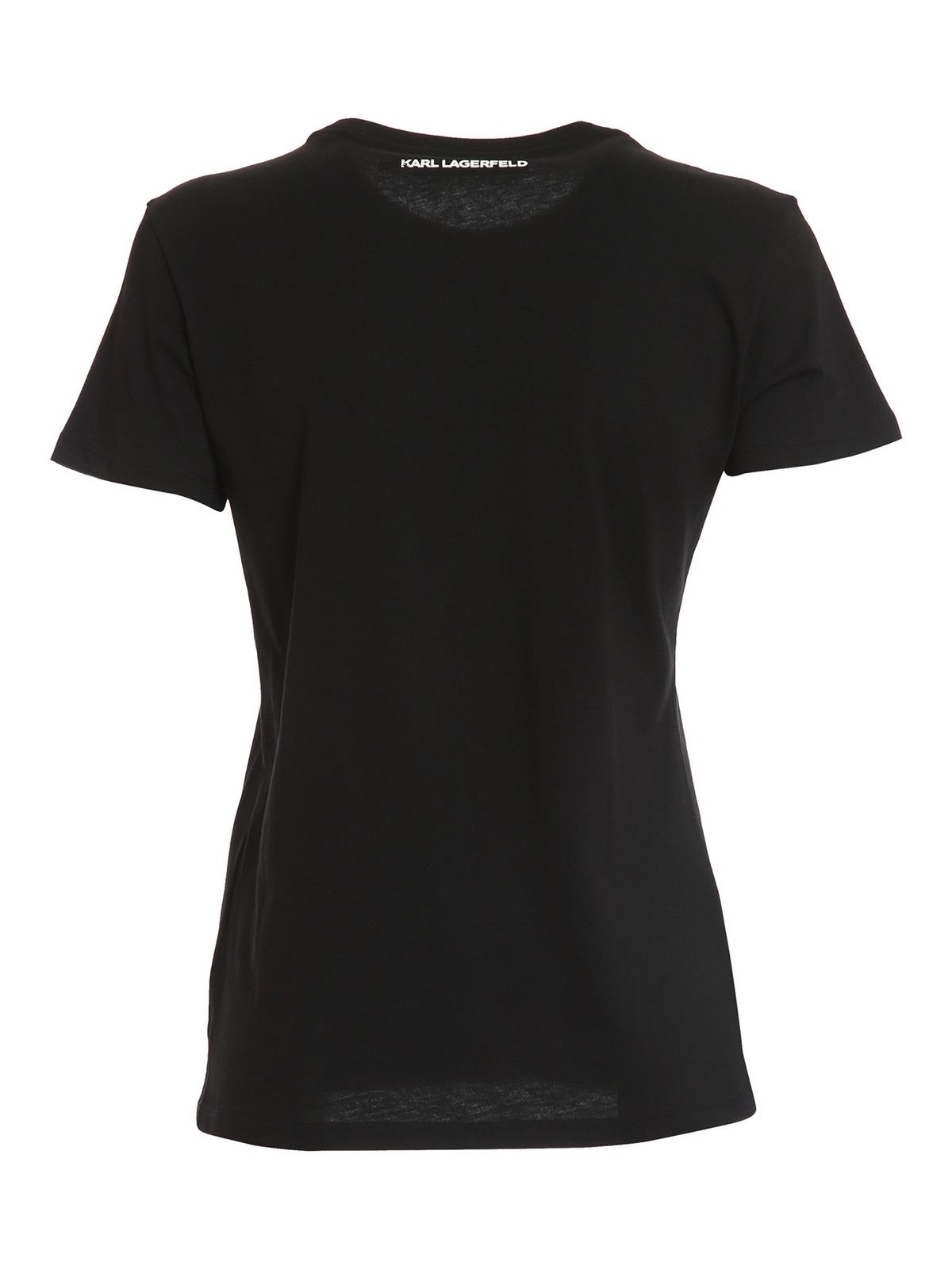 Shop Karl Lagerfeld Jersey T-shirt In Black