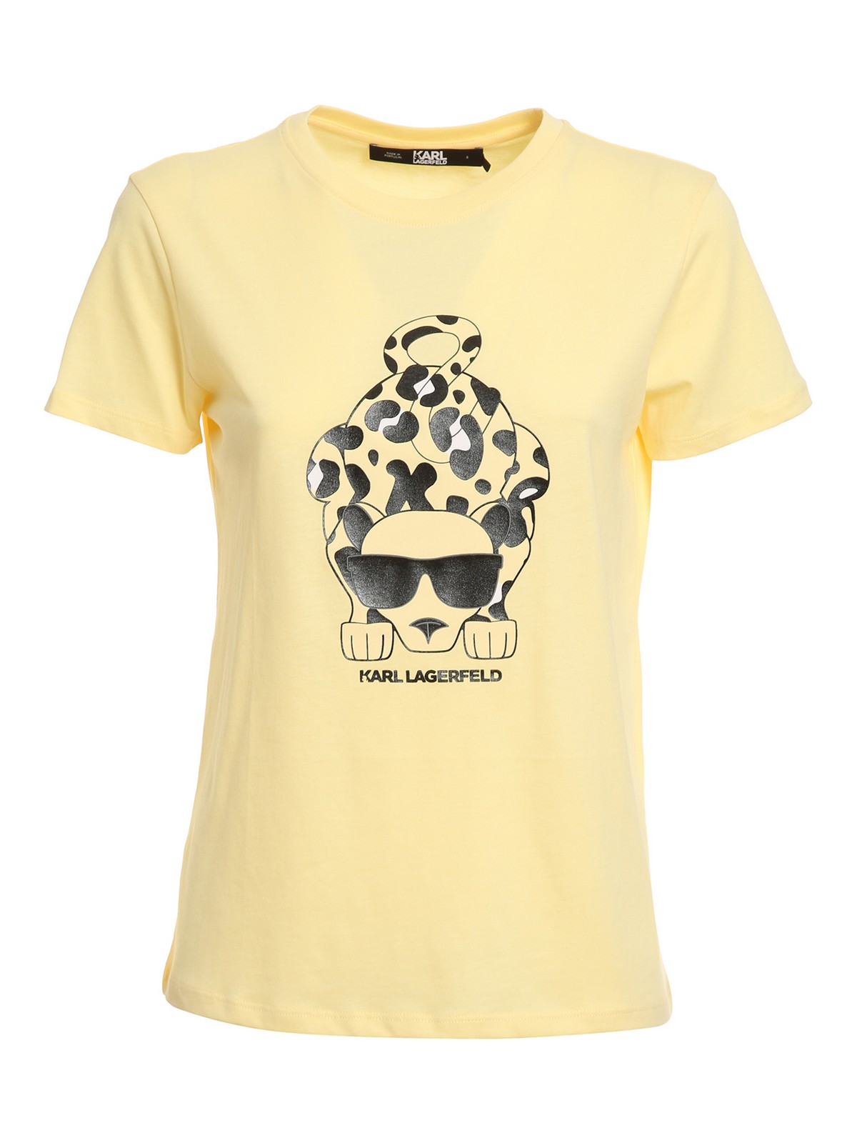 Karl Lagerfeld Ikonik Animal T-shirt In Light Yellow