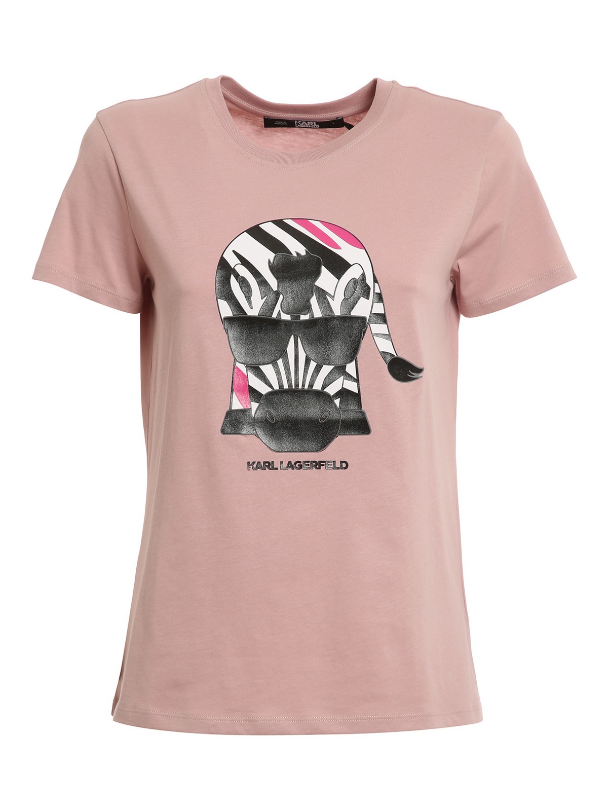 Karl Lagerfeld Ikonik Animal T-shirt In Light Pink