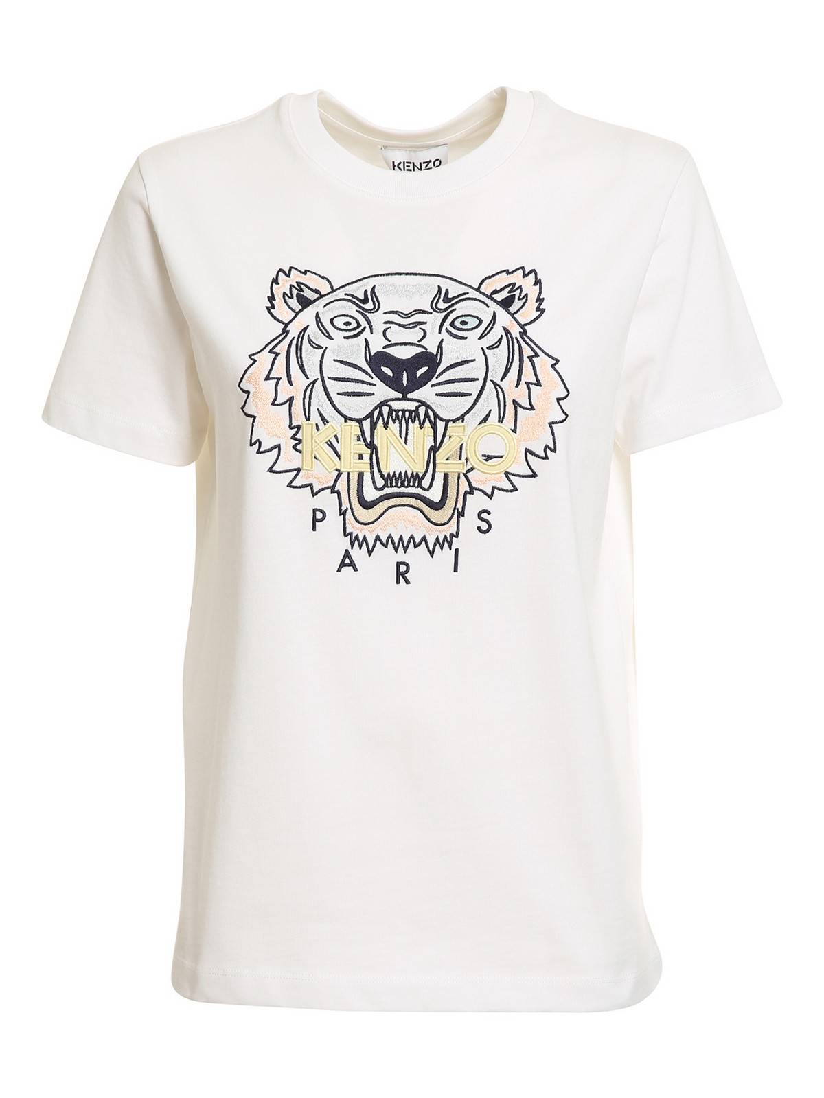 Kenzo Tiger Logo T-shirt In White
