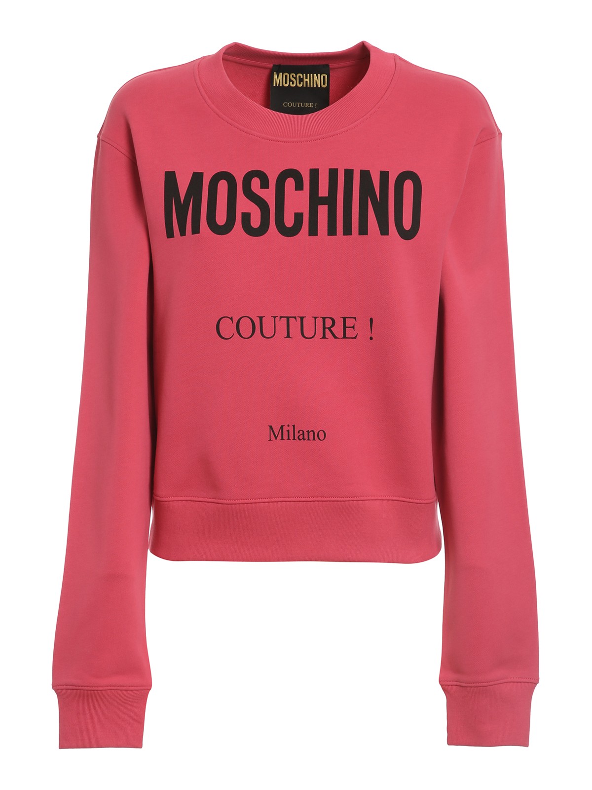 Moschino Logo Print Sweatshirt In Fucsia