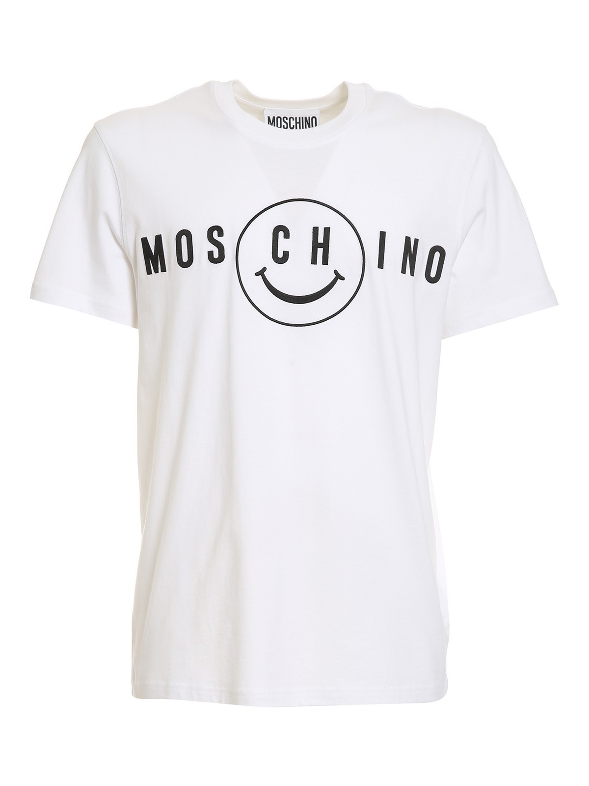 Moschino Smiley® Logo Embroidery T-shirt In White