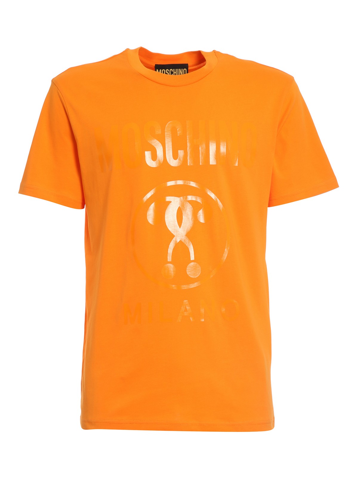 Moschino Logo Lettering Print T-shirt In Orange