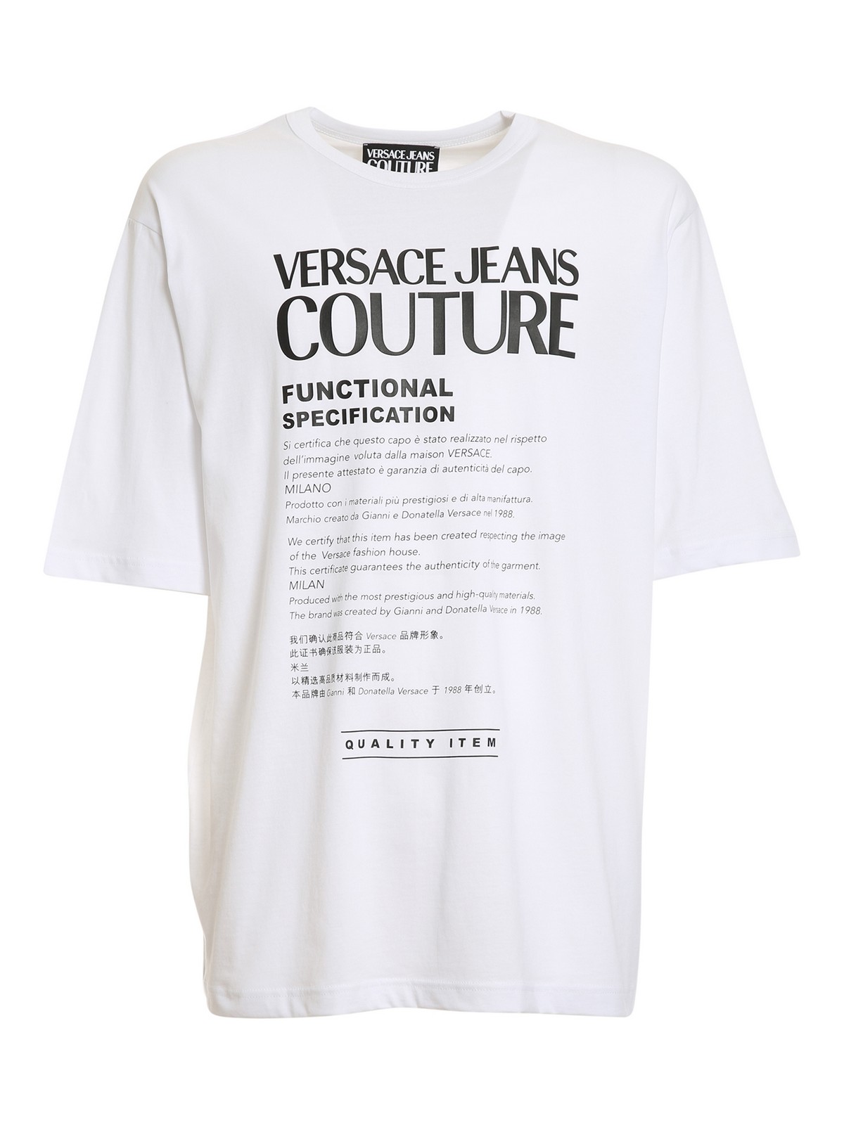 Versace Jeans Couture Jersey T-shirt In White