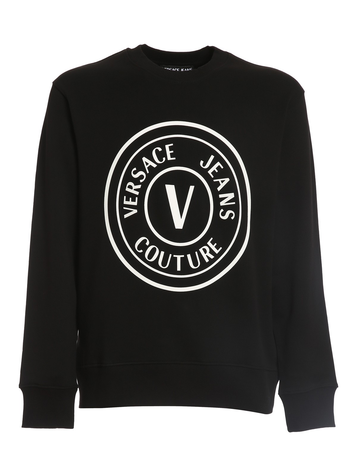 Versace Jeans Couture Crew Neck Sweatshirt In Black