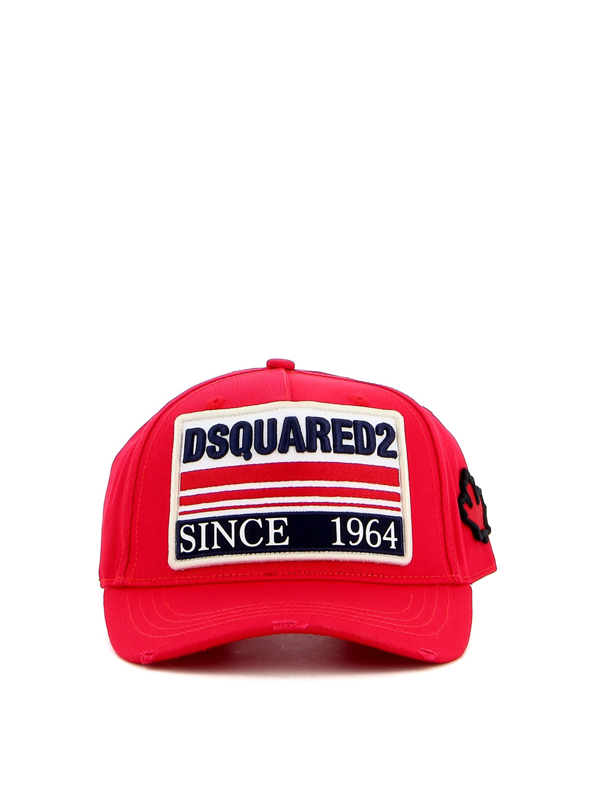 Dsquared2 Maxi Logo Patch Baseball Cap In Red