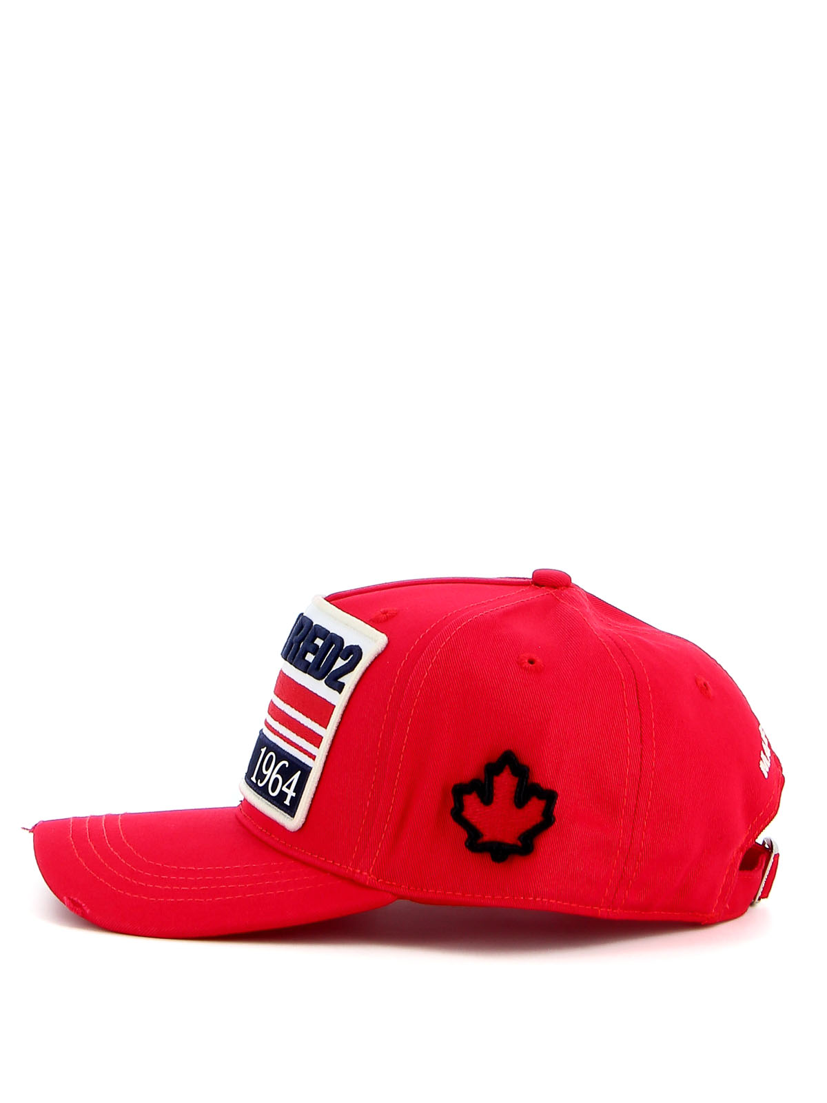 Shop Dsquared2 Maxi Logo Patch Baseball Cap In Red