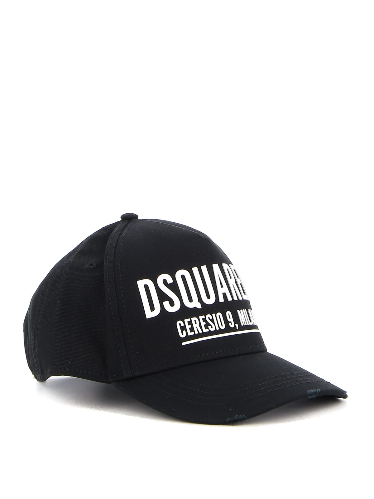 Shop Dsquared2 Rubberized Logo Baseball Cap In Black