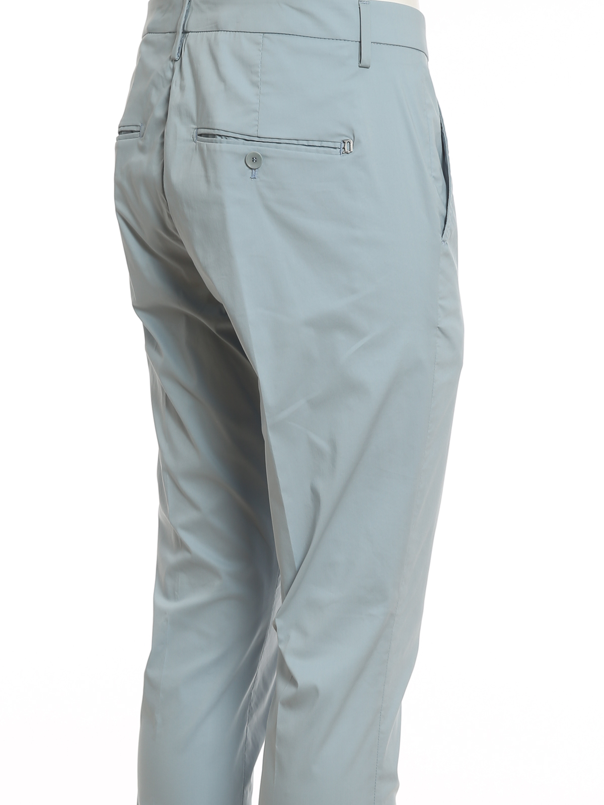 Shop Dondup Gaubert Chino Trousers In Light Blue