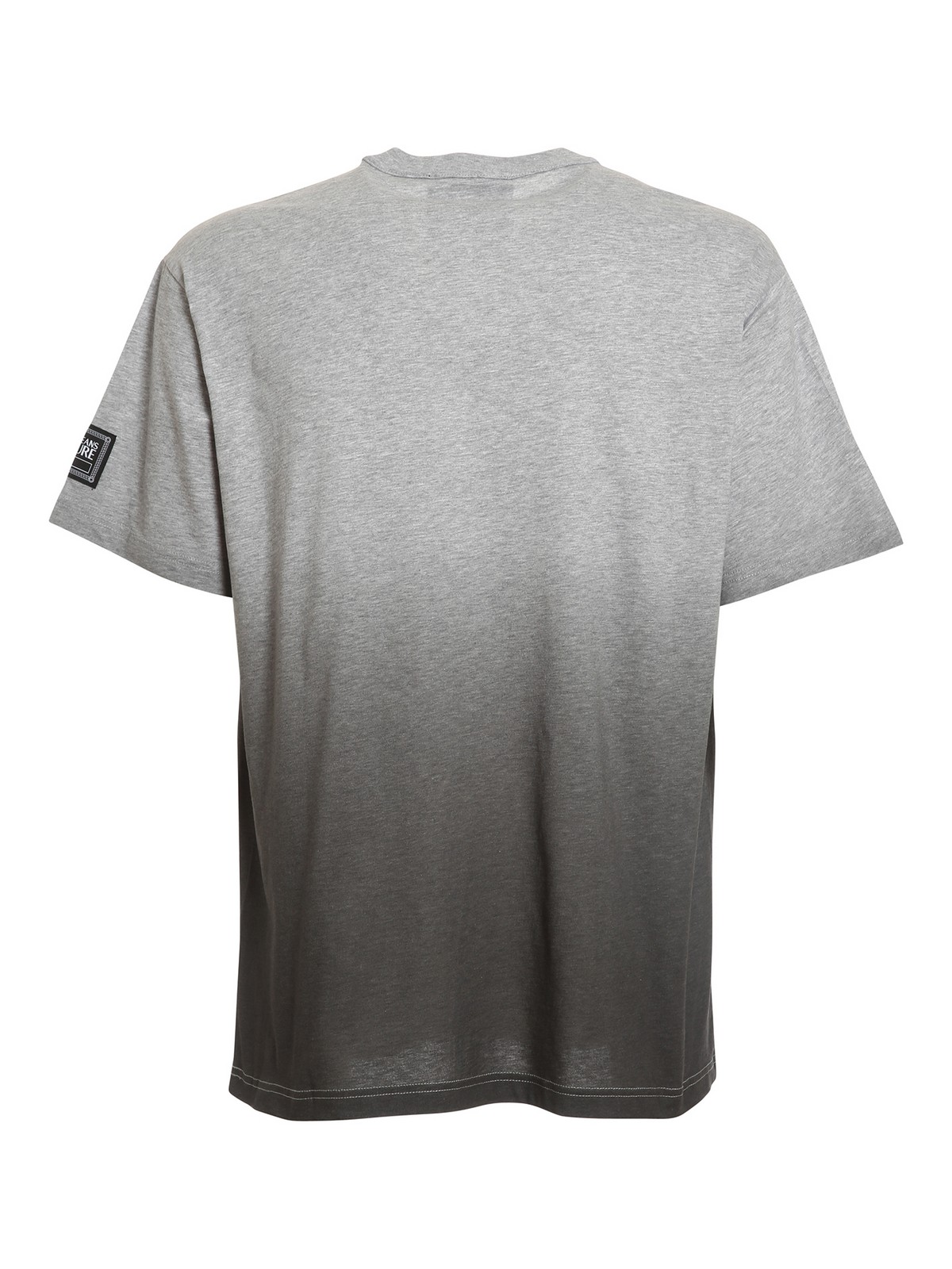 Shop Versace Jeans Couture Logo Print Shaded T-shirt In Grey