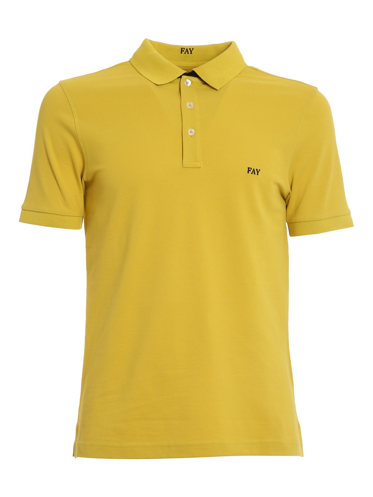 Fay Branded Polo In Yellow
