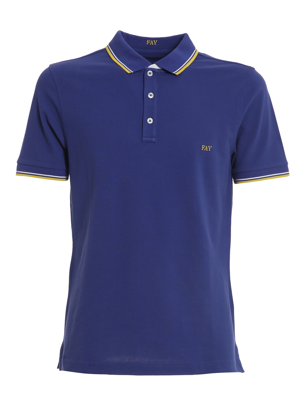 Fay Branded Polo In Blue