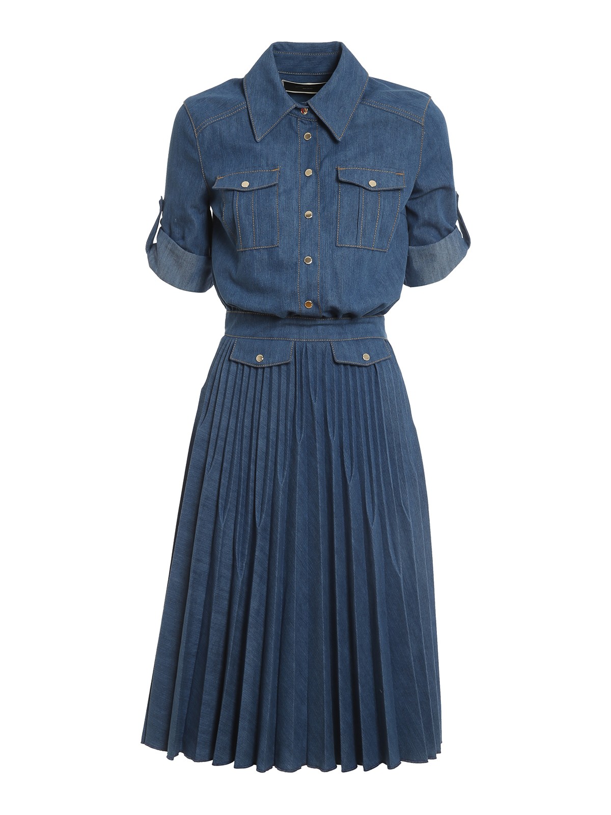ワンピース ELISABETTA FRANCHI DENIM DRESS Elisabetta Franchi WOMENS DRESS - Denim dress - light blue