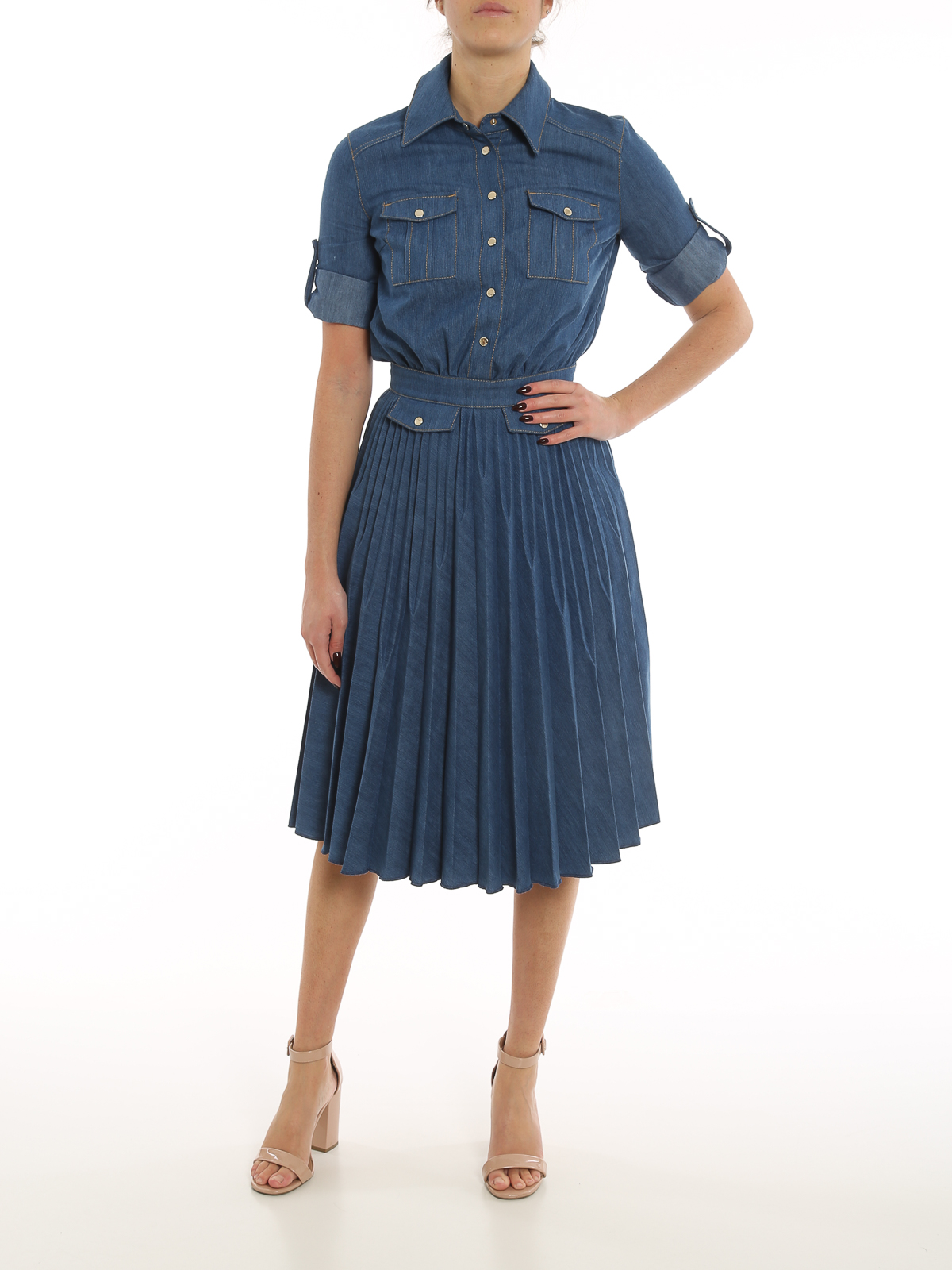 ワンピース ELISABETTA FRANCHI Woman Dress Blue AM73S DK8 Buy Elisabetta Franchi Blue Maxi Dress in Lamé Jersey For