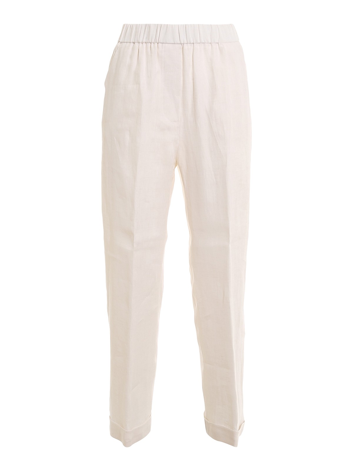 Peserico Linen Trousers In White