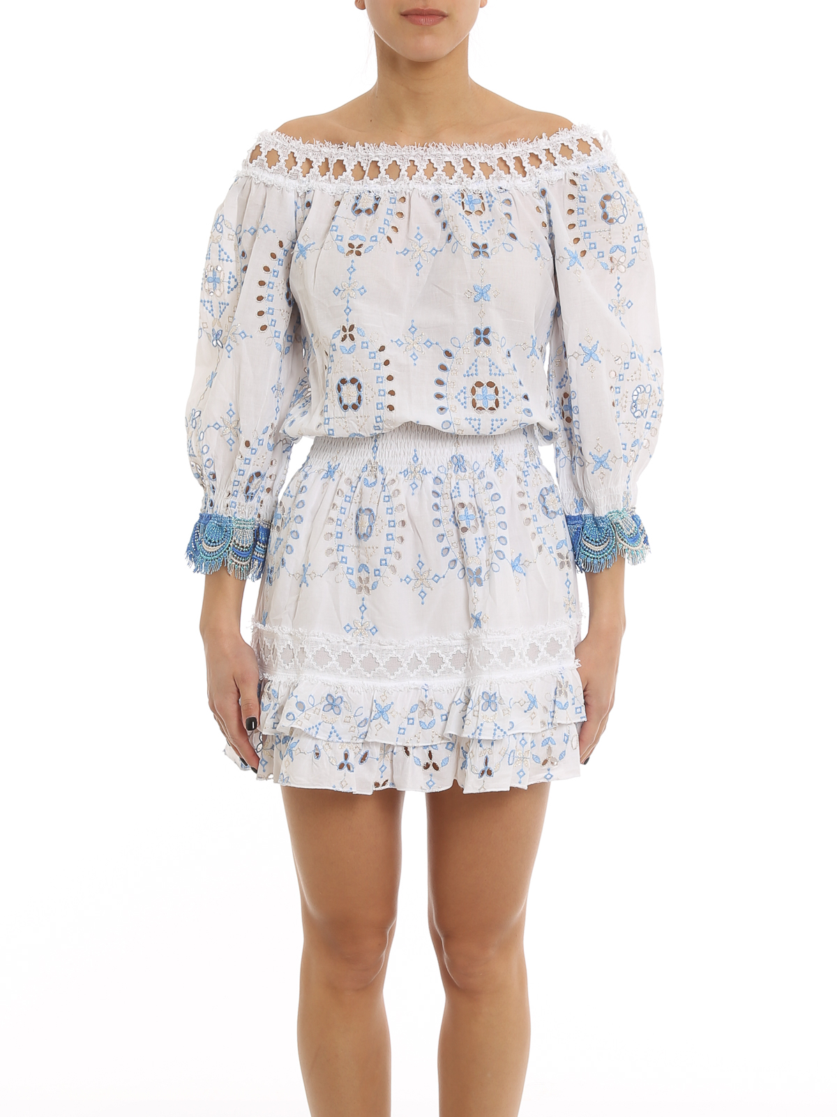 temptation positano off the shoulder dress Temptation Positano Boston dress - White