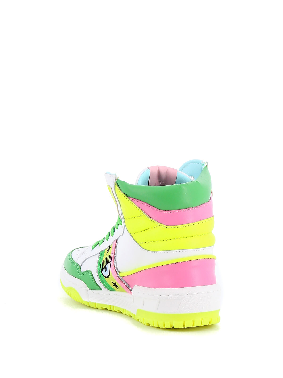 Shop Chiara Ferragni Flirting Embroidery High-top Sneakers In Multicolour