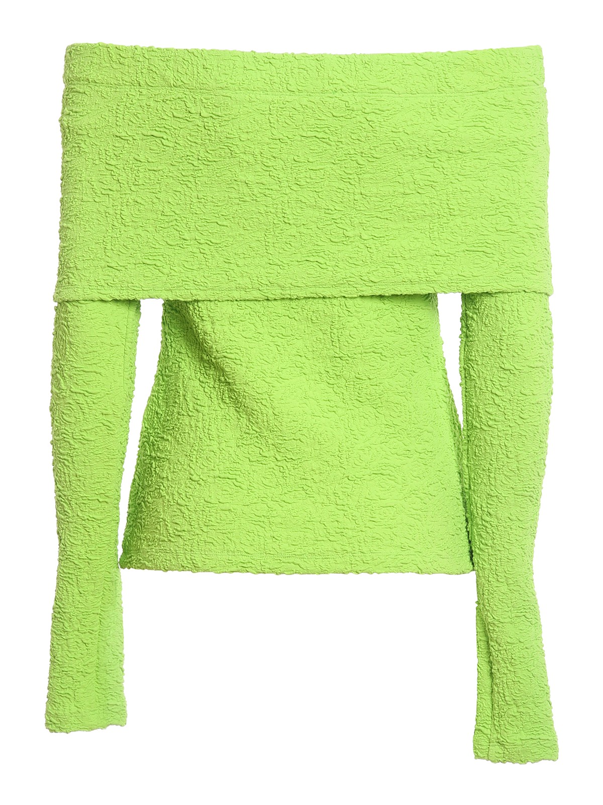 Shop Msgm Embossed Blouse In Green
