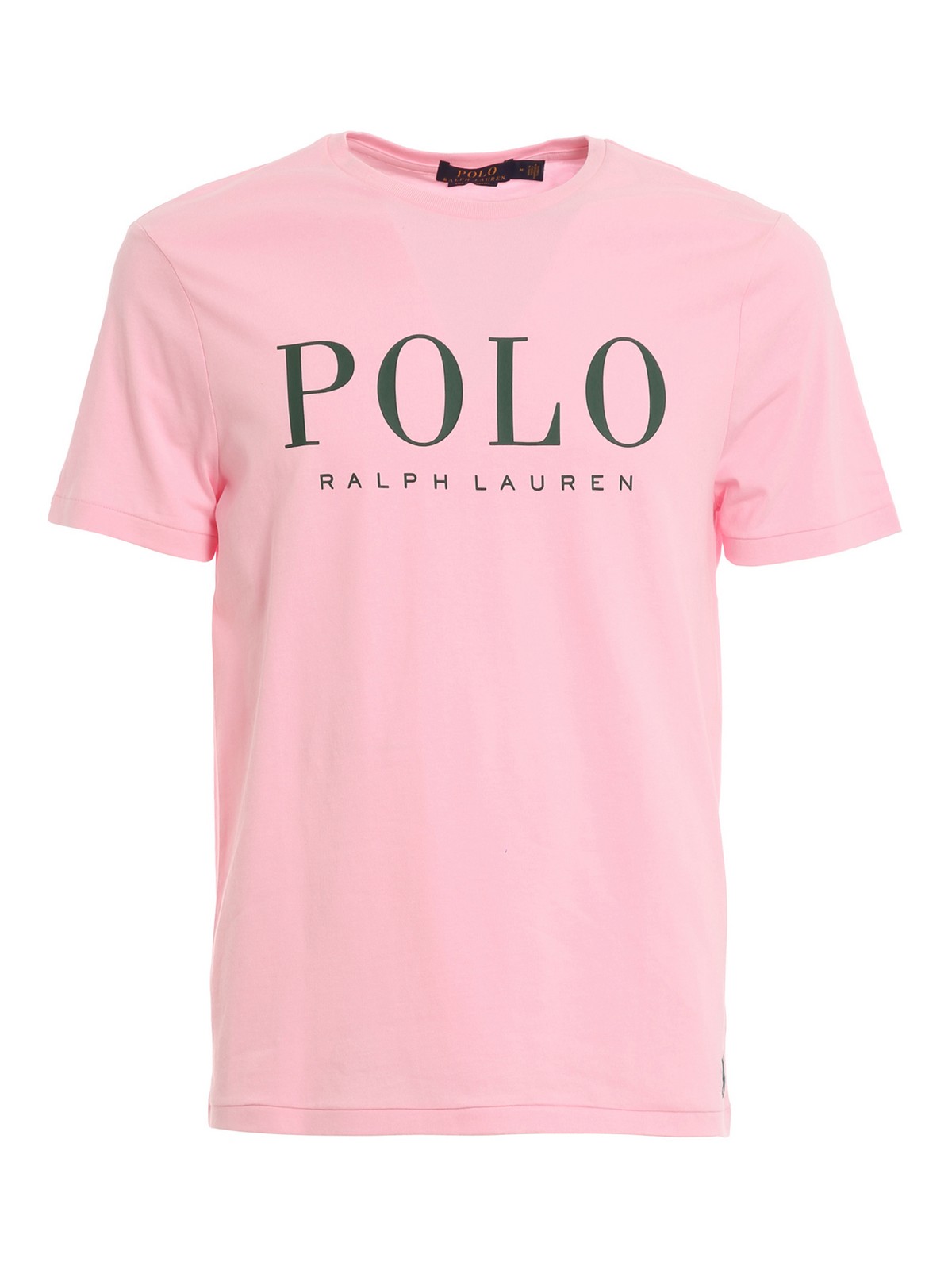 Polo Ralph Lauren Logo Lettering Print T-shirt In Pink