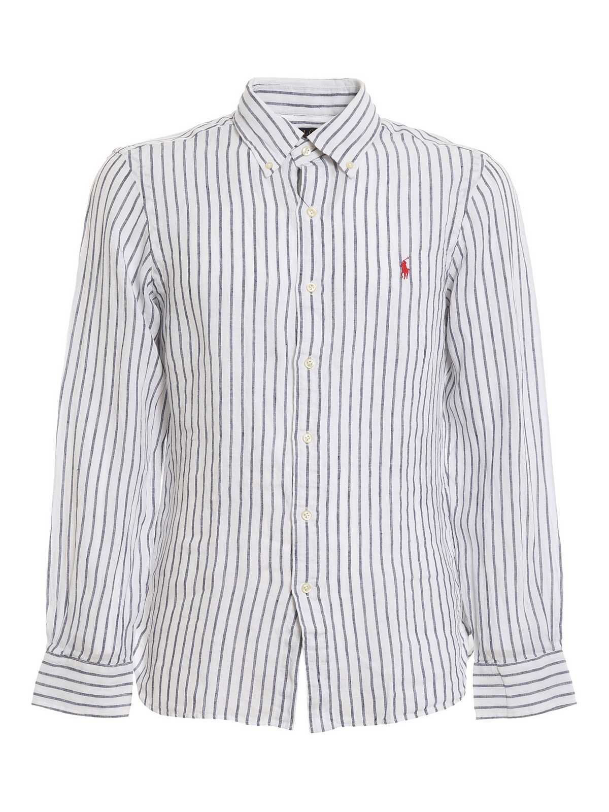 Polo Ralph Lauren Striped linen shirt Blue Men 710867336001