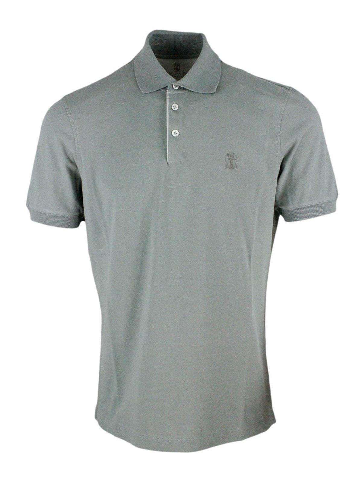 Brunello Cucinelli Logo-Print Polo Shirt