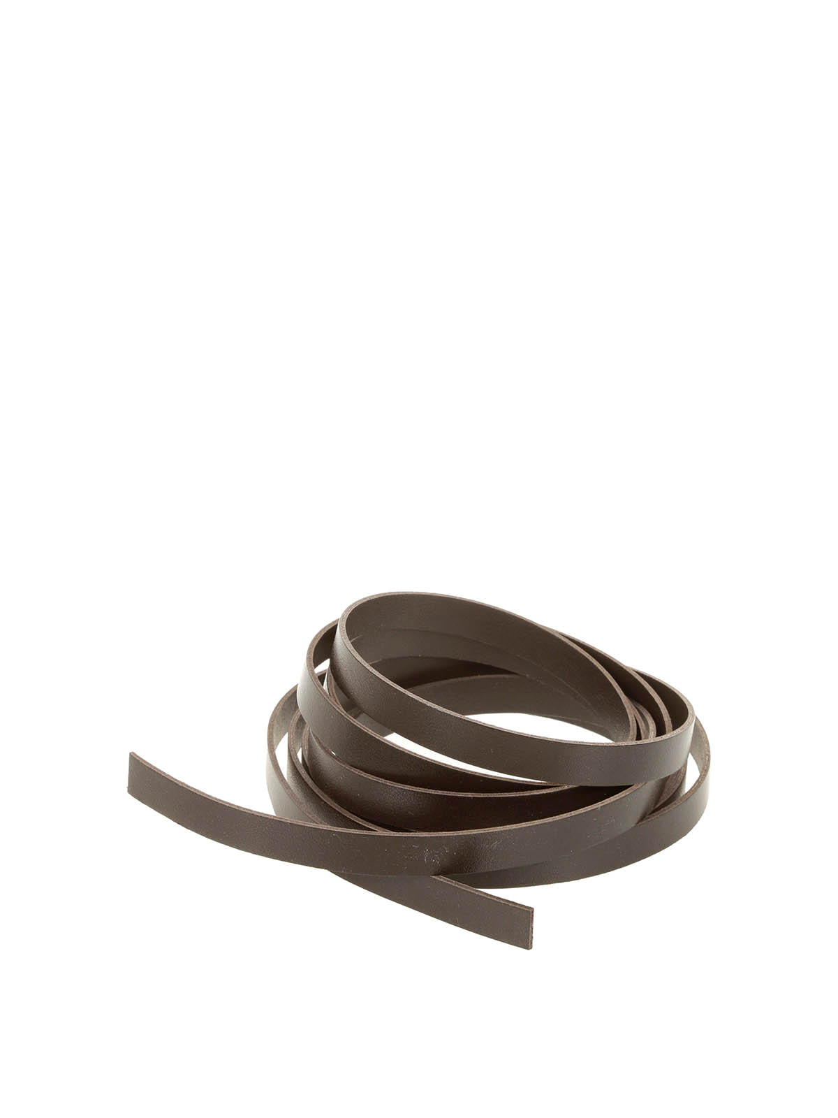 Aspesi Leather Tape Belt In Brown