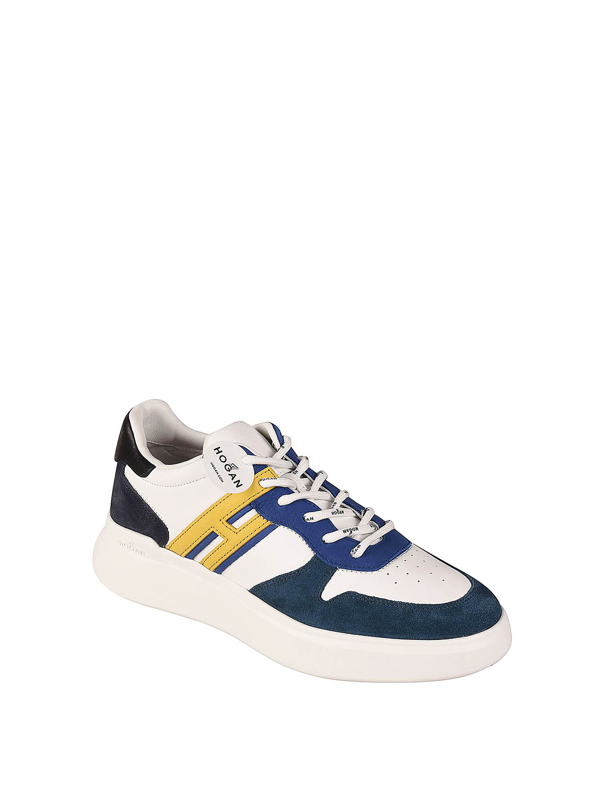 Hogan Baskets H580 en Cuir Bleu HXM5800DV42LE9U805 Bleu, bleu, 40.5 EU