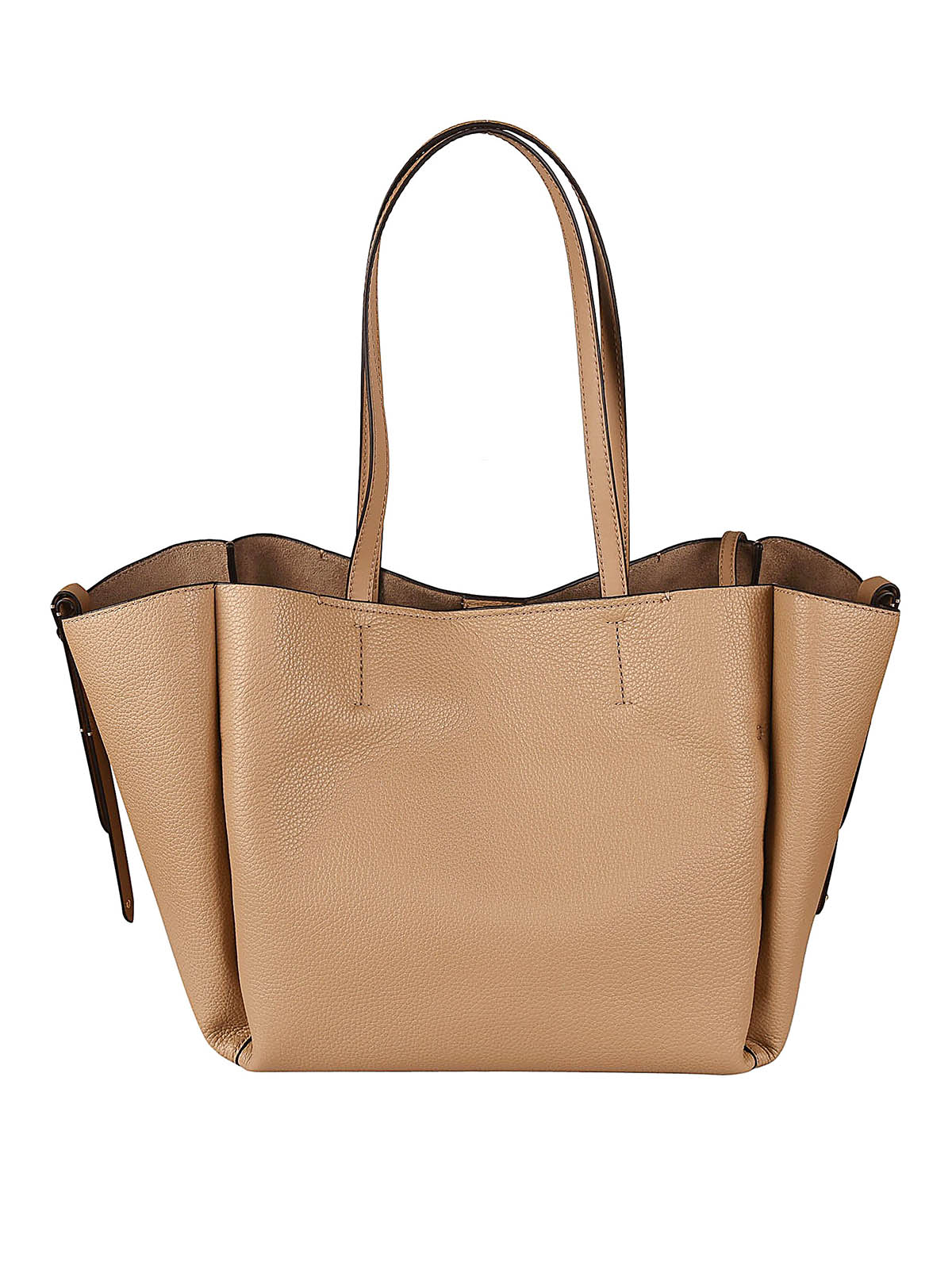 MICHAEL KORS TOTE BAG IN HAMMERED LEATHER Woman Camel