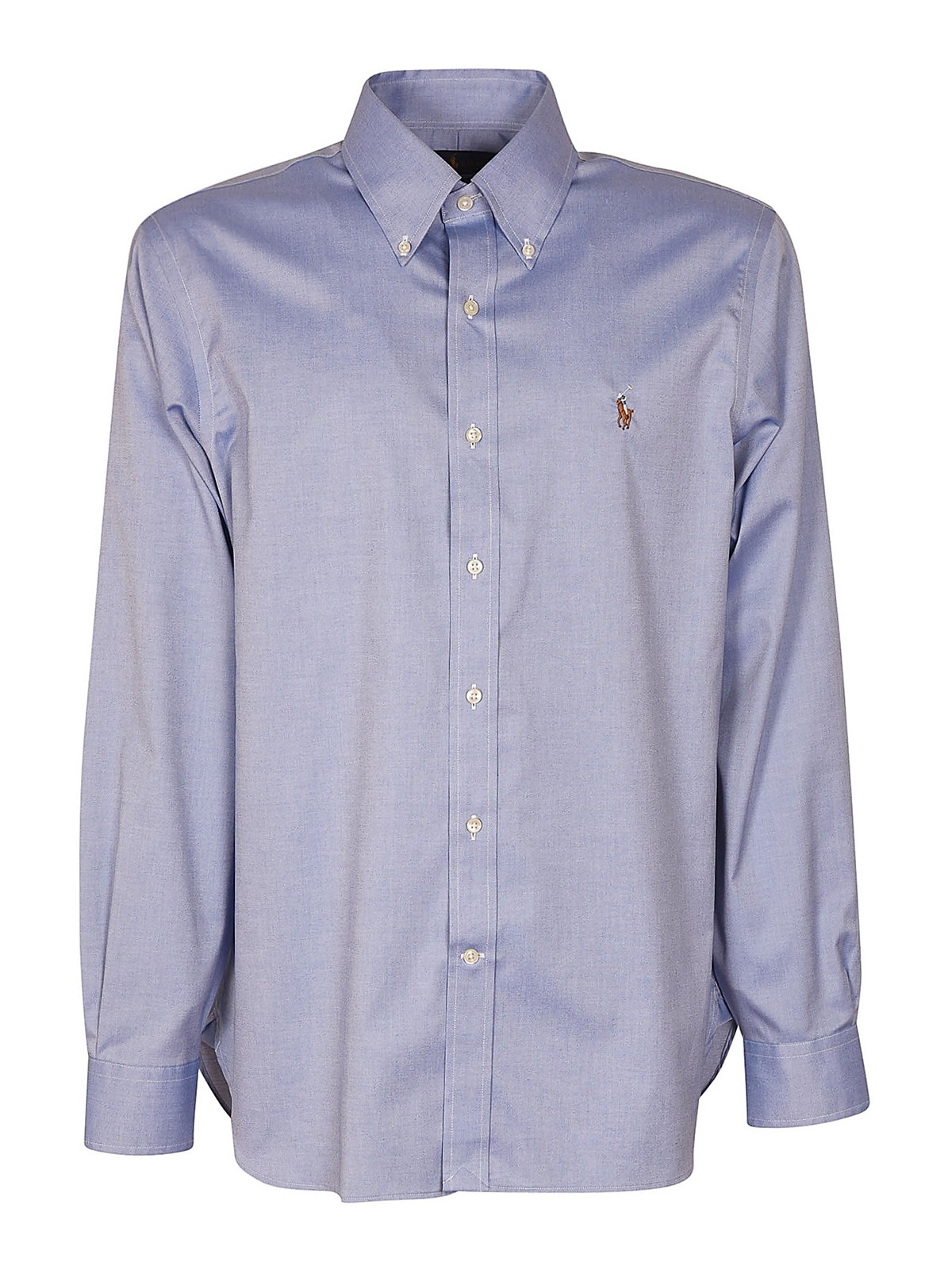 Polo Ralph Lauren Cotton Logo Shirt In Light Blue
