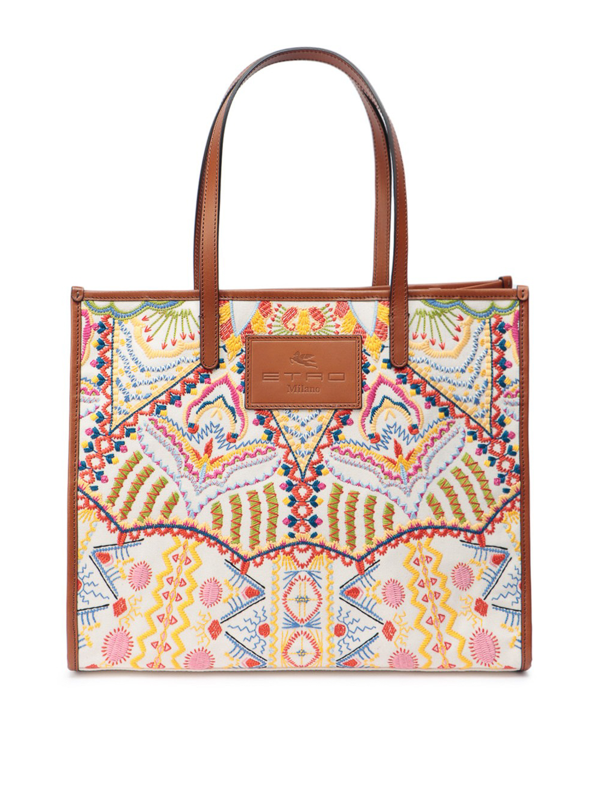paisley-print embroidered tote bag, ETRO