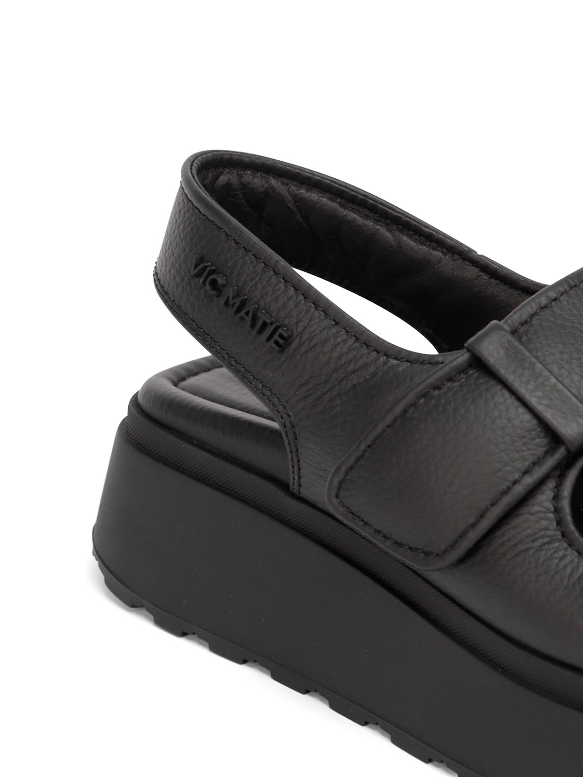 Alohas Hook-Loop Black Sandal 37