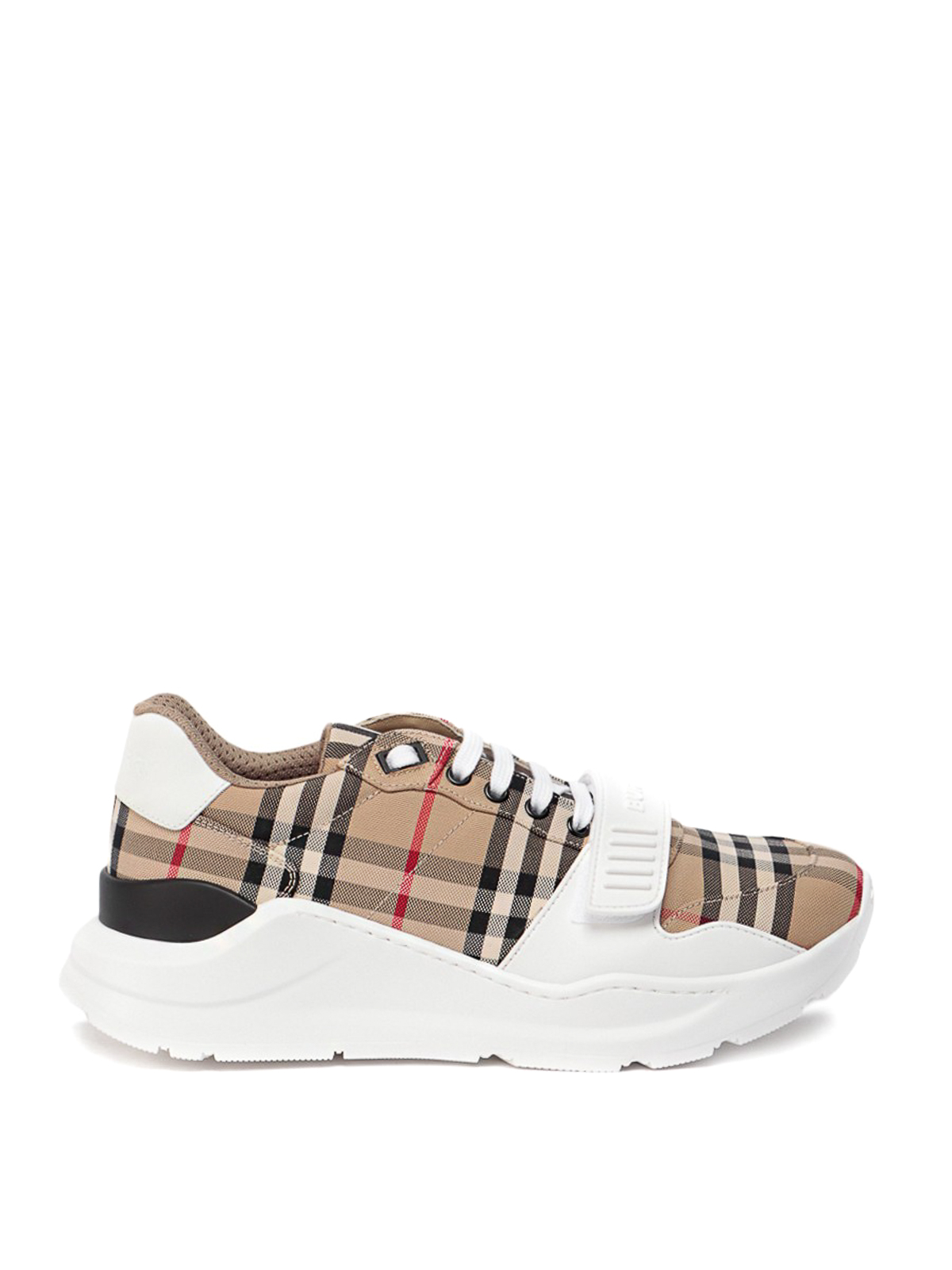 Burberry Sneakers Con Motivo Vintage Check In Beis Oscuro