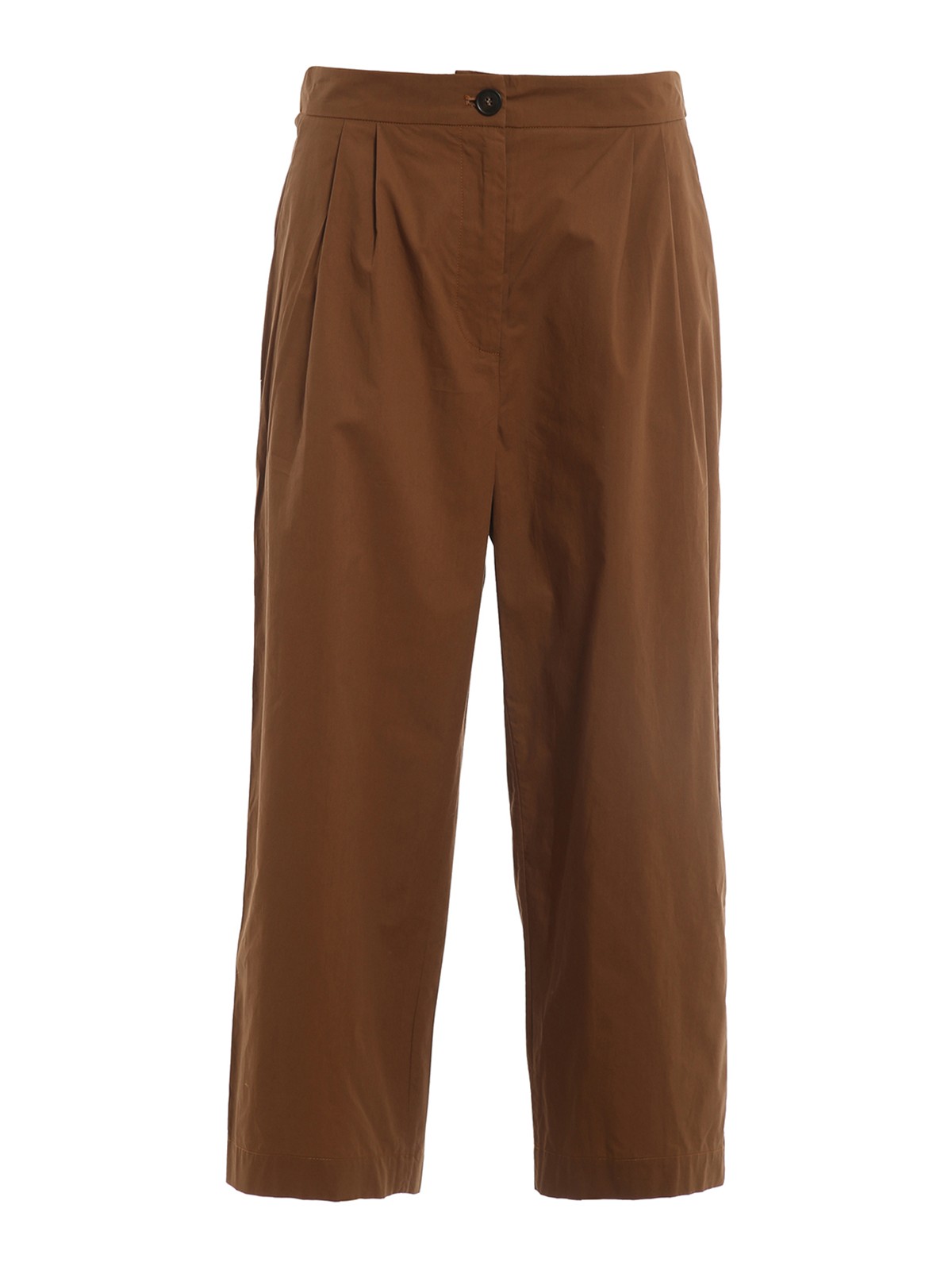Woolrich Cotton Trousers In Brown