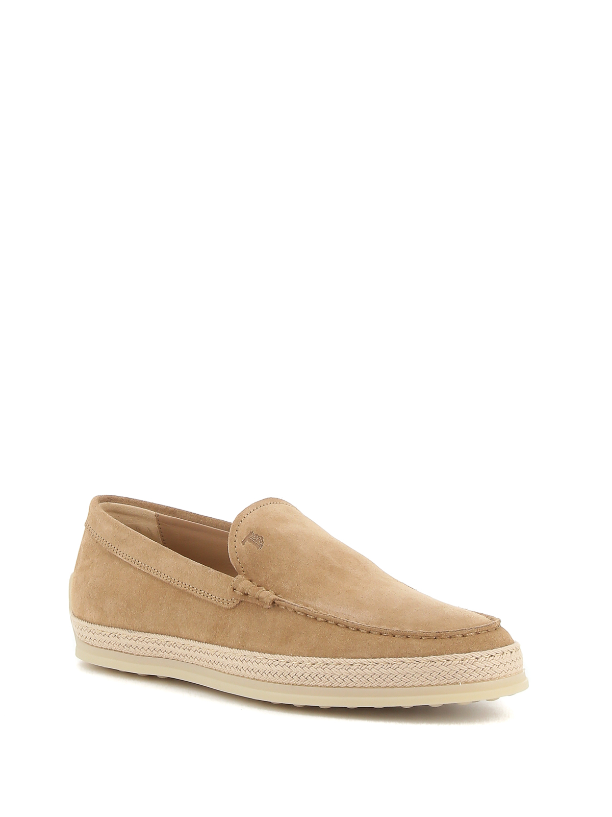 Shop Tod's Suede Loafers In Beis