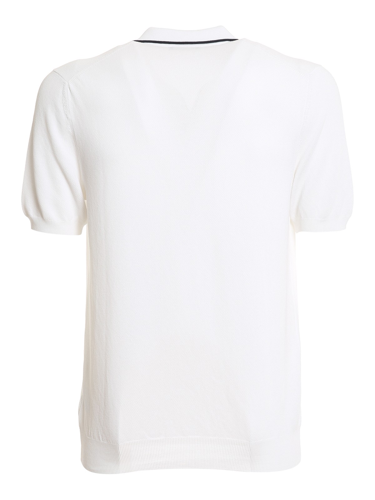 Shop Paolo Fiorillo Cotton Polo Shirt In White