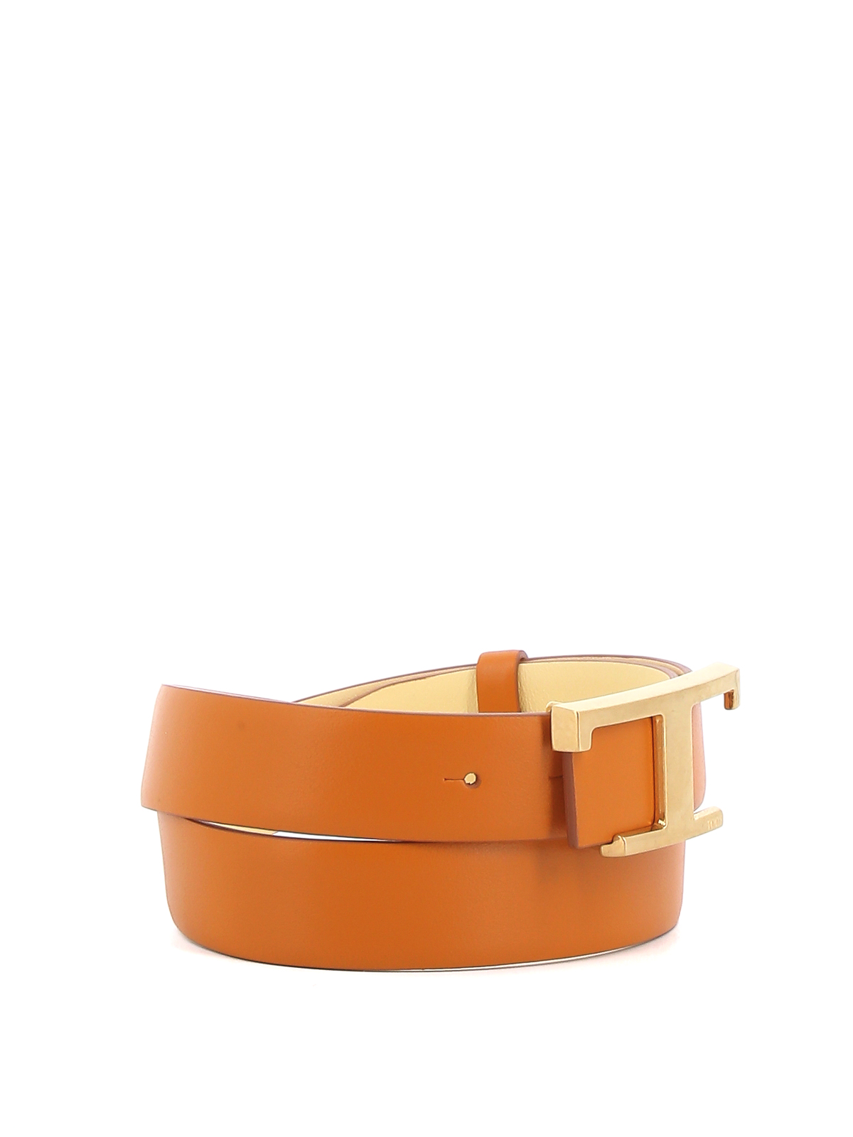 Shop Tod's Branded Belt In Naranja