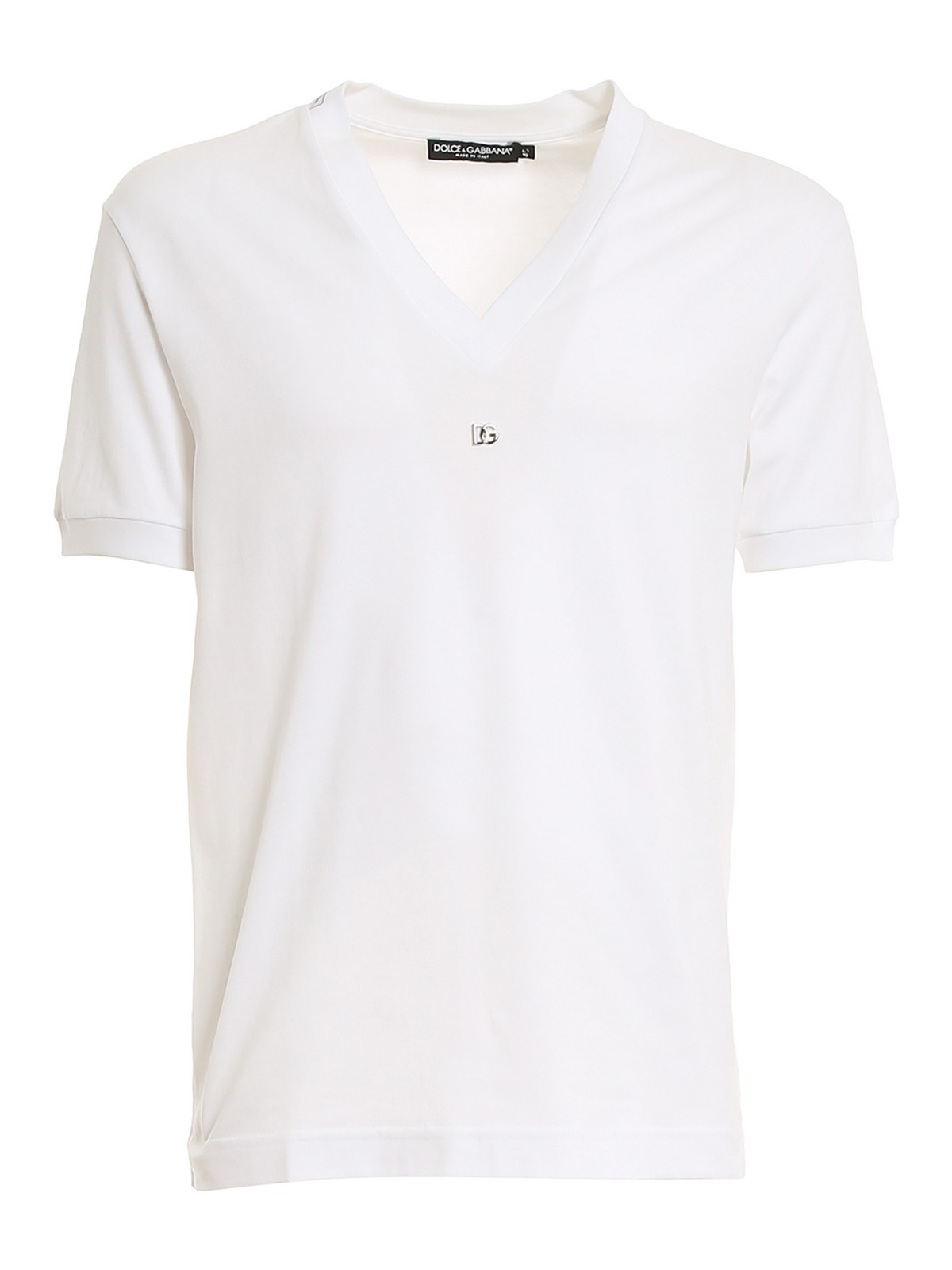 Dolce & Gabbana V-neck Tee - White - Men | G8OF3ZG7B9HW0800