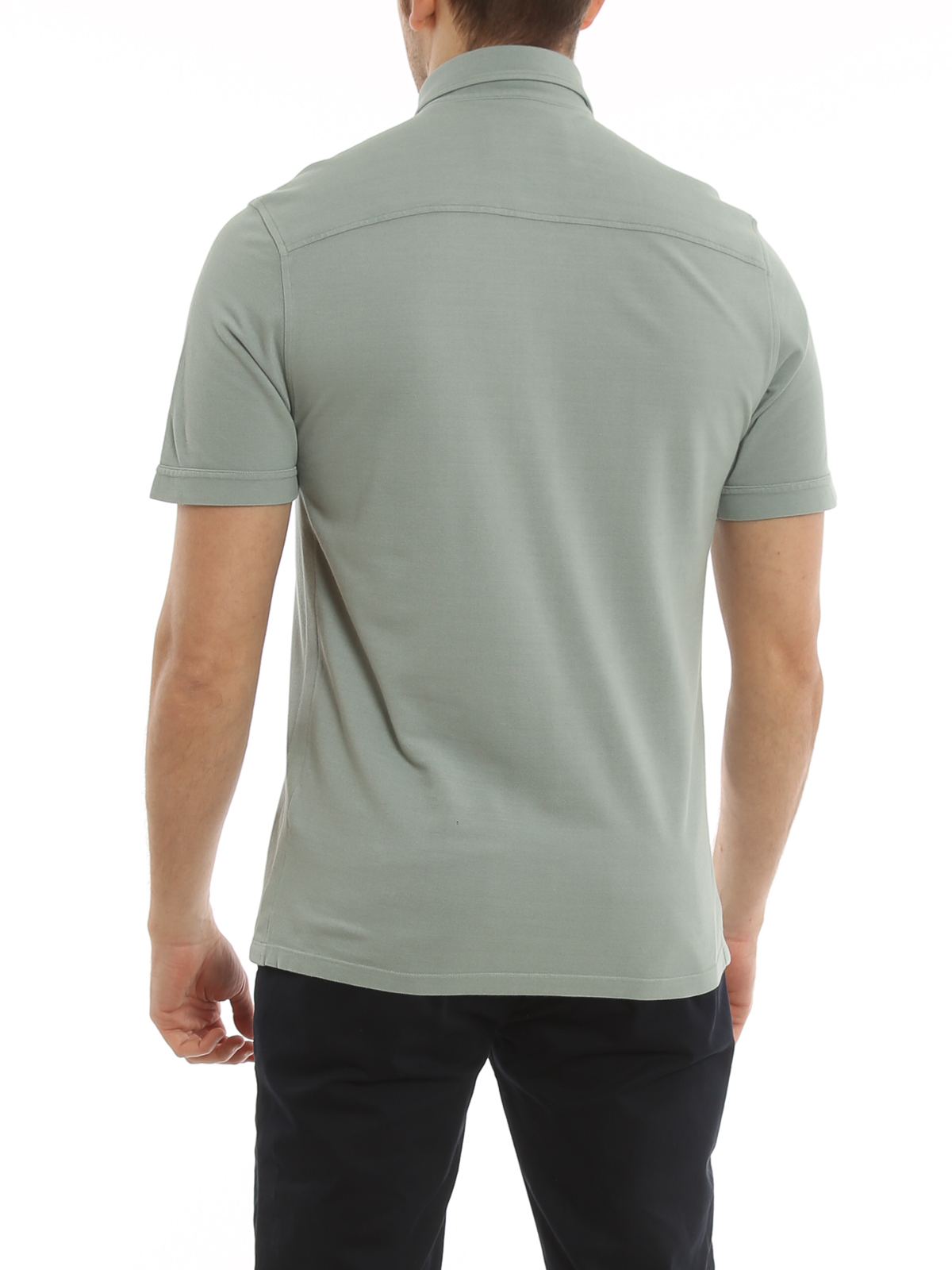 Ermenegildo Zegna Pique polo - Light Green - Men | UZ310760V02