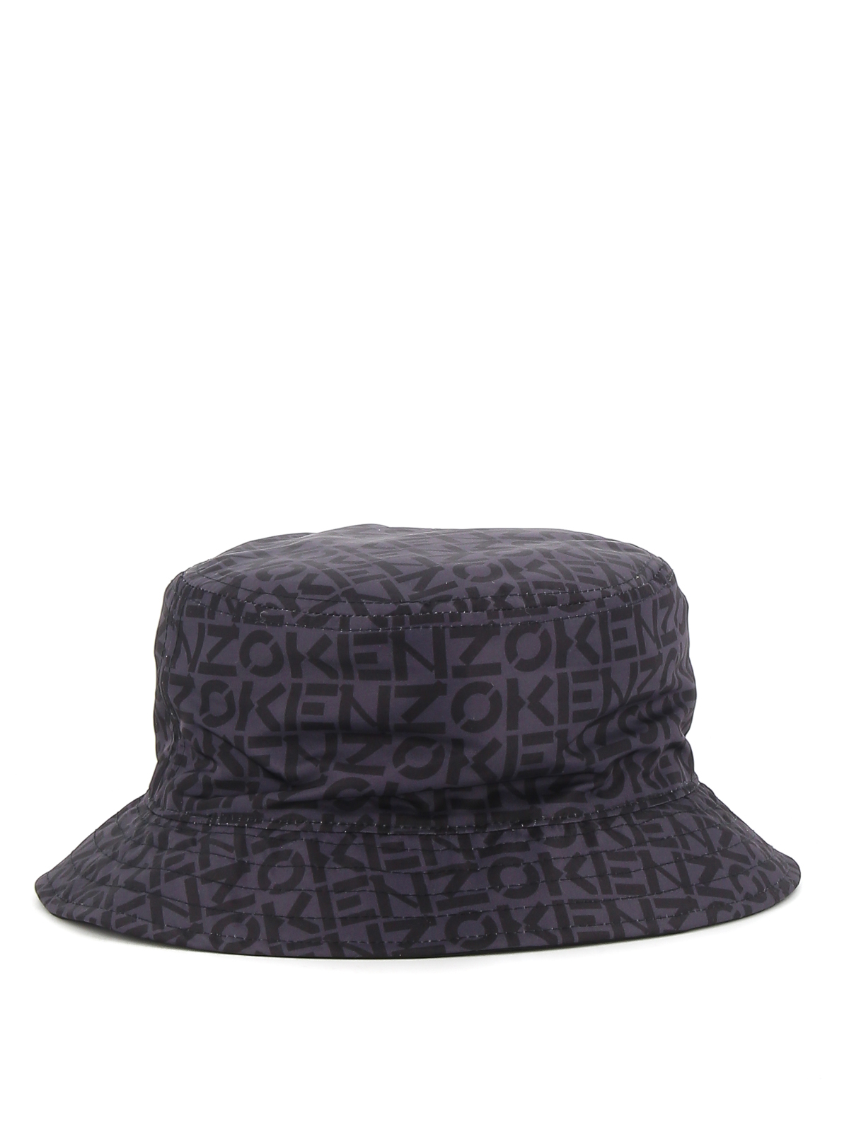 Shop Kenzo Branded Reversible Hat In Dark Grey