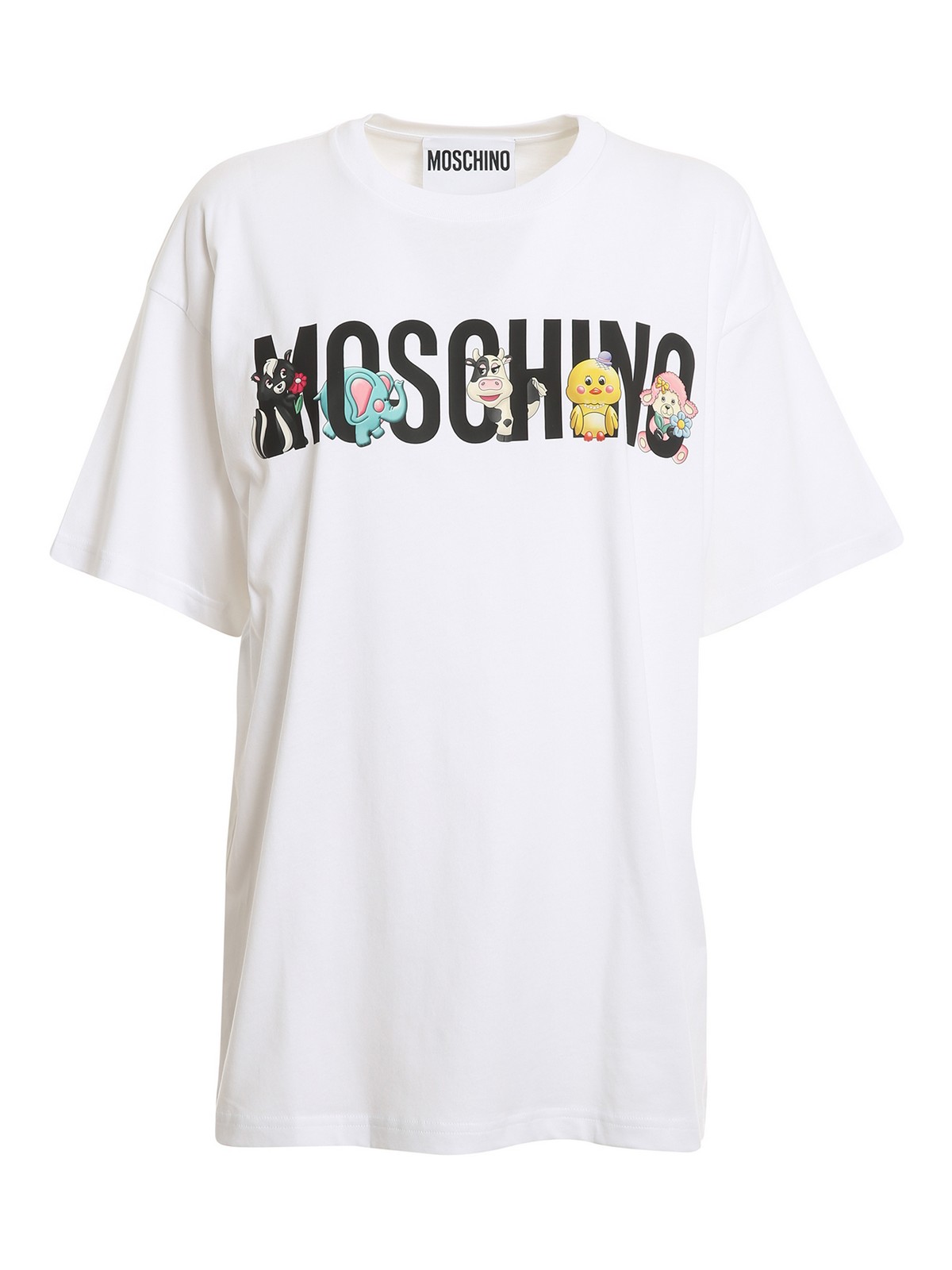 Moschino Animals Print T-shirt In White