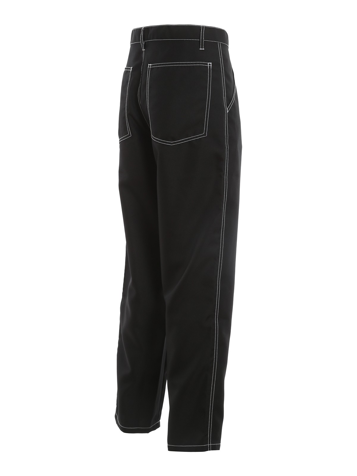 Shop Comme Des Garçons Shirt Contrasting Stitching Trousers In Negro
