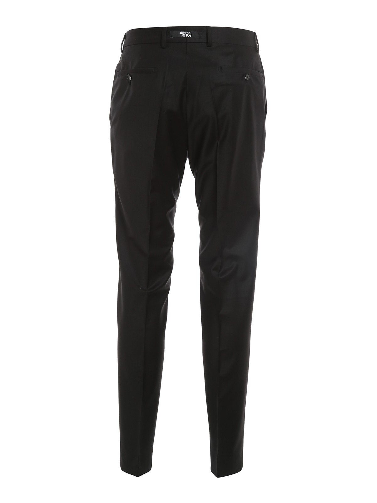 Shop Karl Lagerfeld Pantalones De Sastrería - Negro In Black