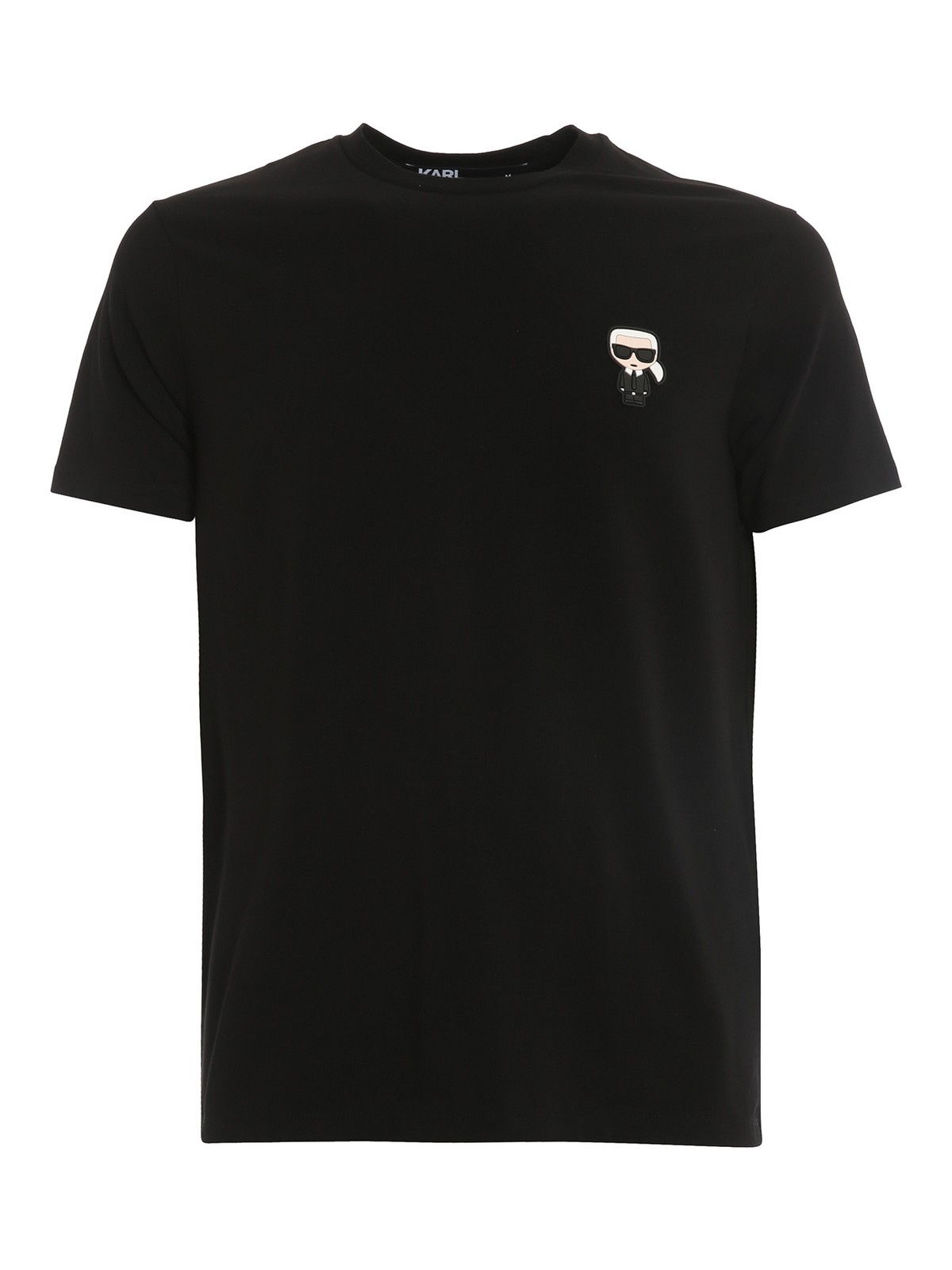 Karl Lagerfeld Rubber Karl Patch T-shirt In Black