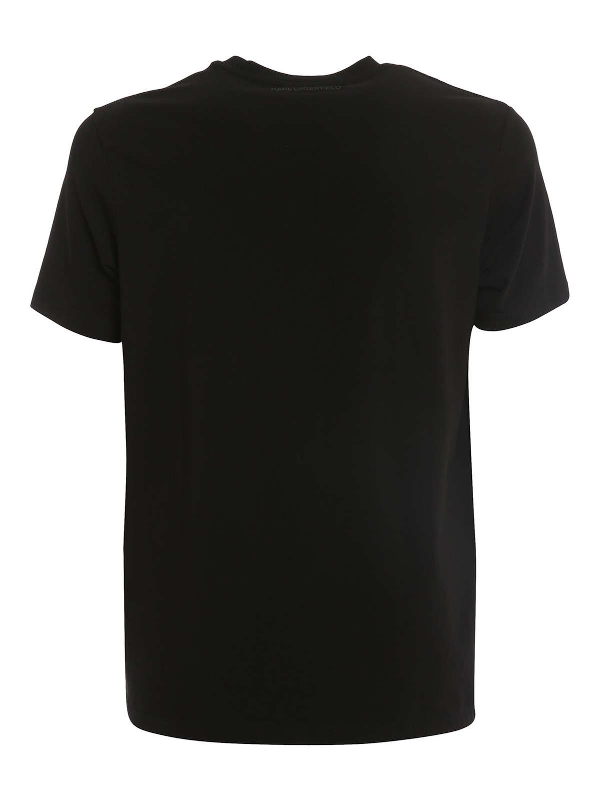 Shop Karl Lagerfeld Rubber Karl Patch T-shirt In Black