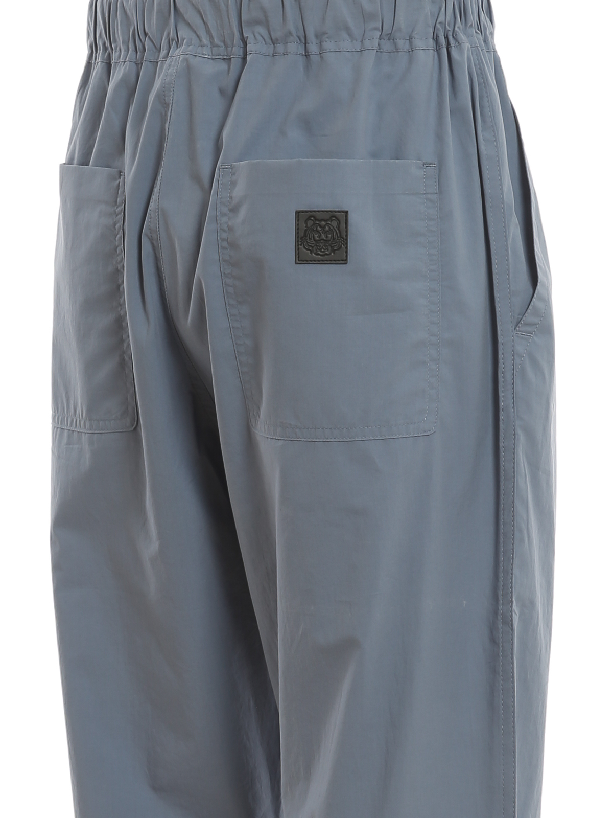 Shop Kenzo Belt Pants In Azul Claro