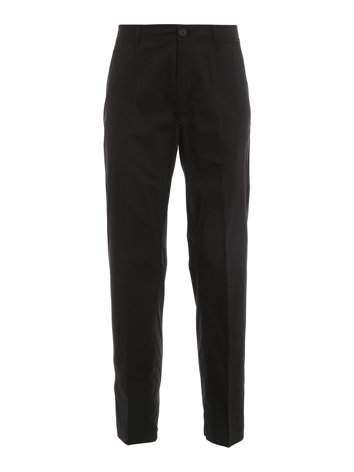 Versace Jeans Couture Cotton Trousers In Black