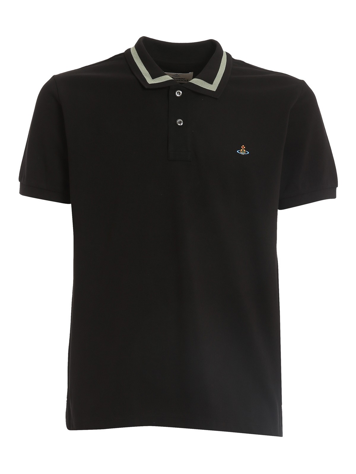Tシャツ・カットソー Vivienne Westwood Printed piquet polo shirt Vivienne Westwood Piquet polo - Black - Men | 2H010005J0009N401