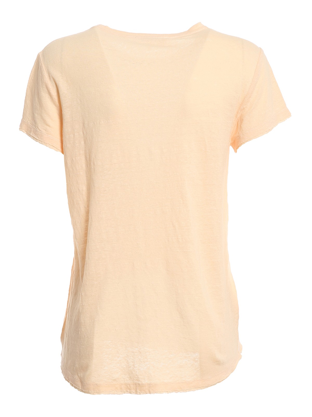 Shop Frame Organic Linen T-shirt In Crema
